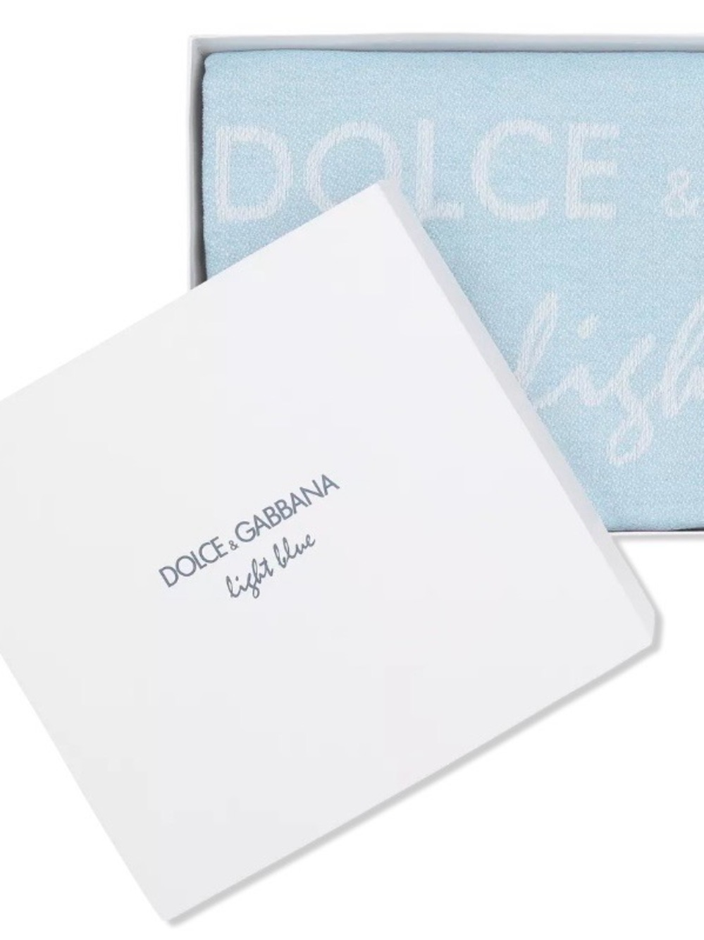 Dolce & Gabbana Light Blue Towel with Branded Gift Box